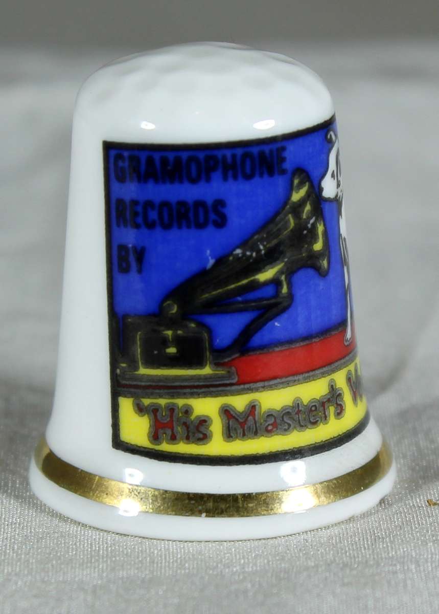 Advertising thimble - his masters voice