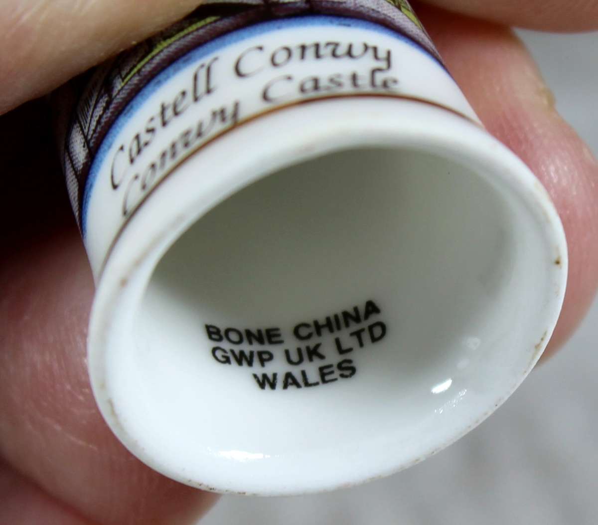 Bone China thimble - castle Conwy - GWP UK