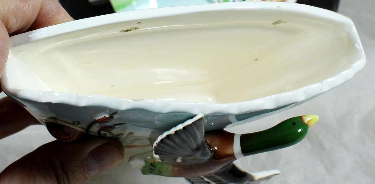 Mallard ducks - pair of wall pockets