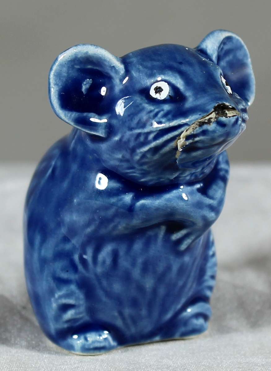 Ceramic blue mouse