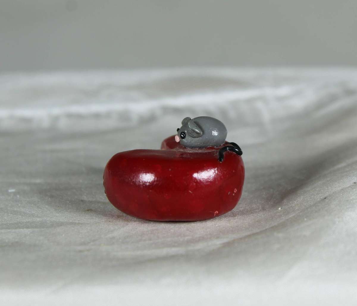 Mini miniature mice in a roll of cheese