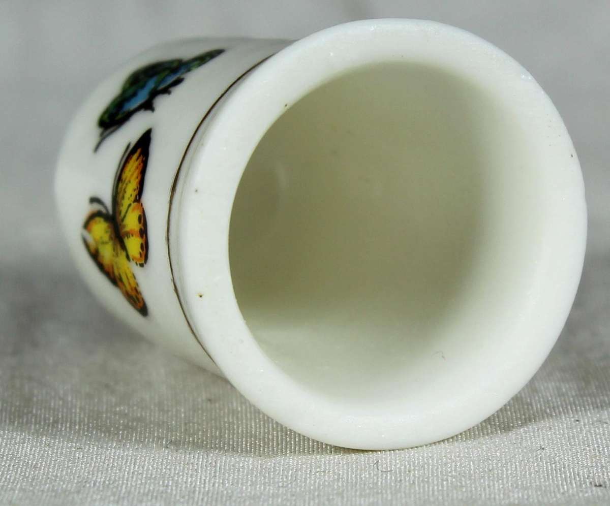 Bone China thimble - Butterflies