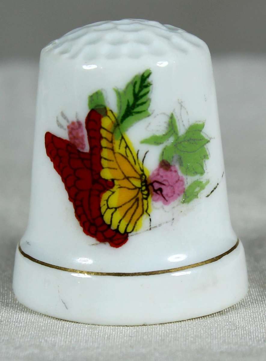 Bone China thimble - Butterfly