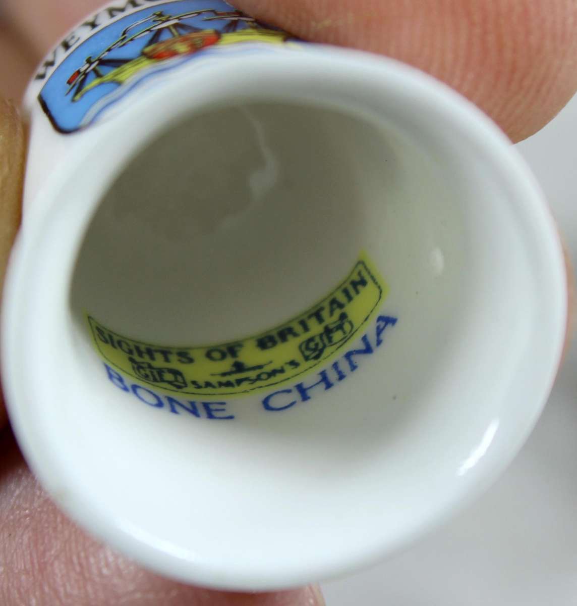 Bone China thimble - Weymouth