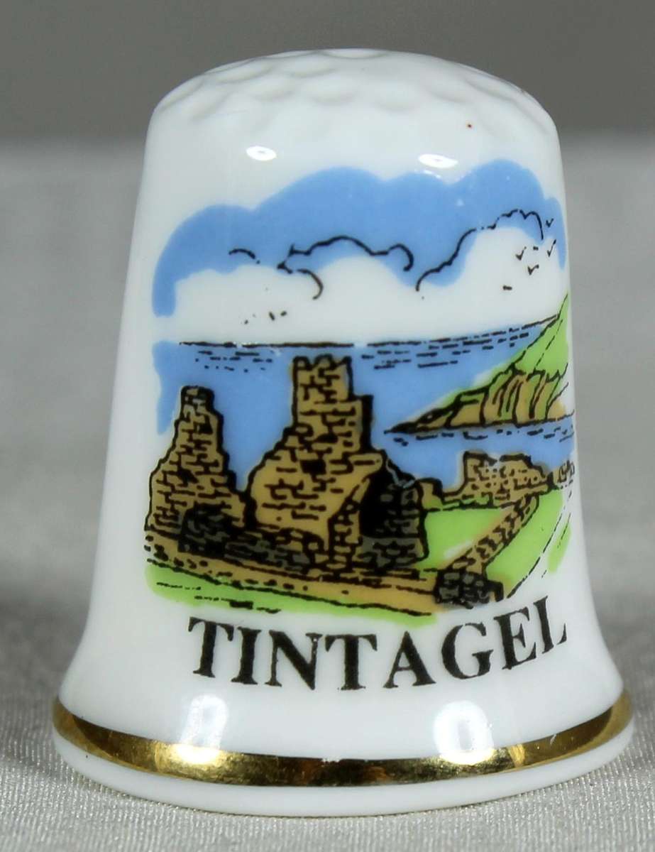 Bone China thimble - Tintagel