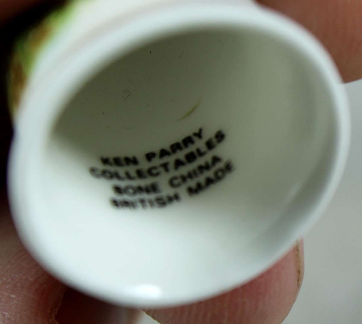 Bone China thimble - Birds in a estuary - Ken Parry