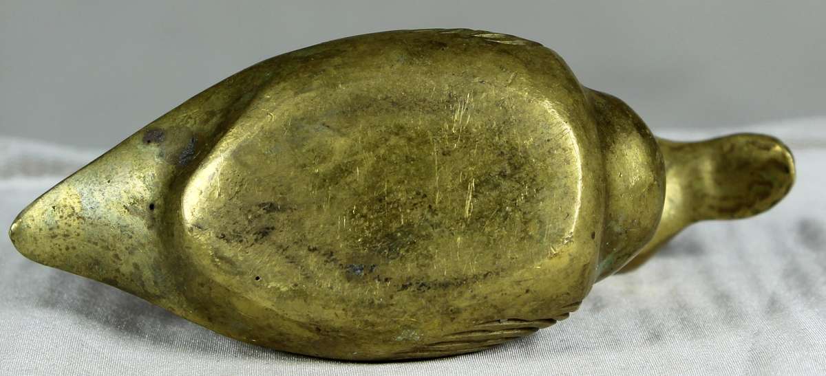 Solid brass miniature duck