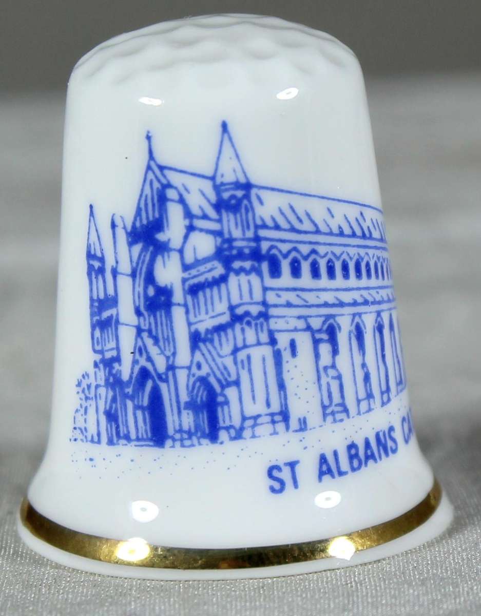 Bone China thimble - St. Albans cathedral
