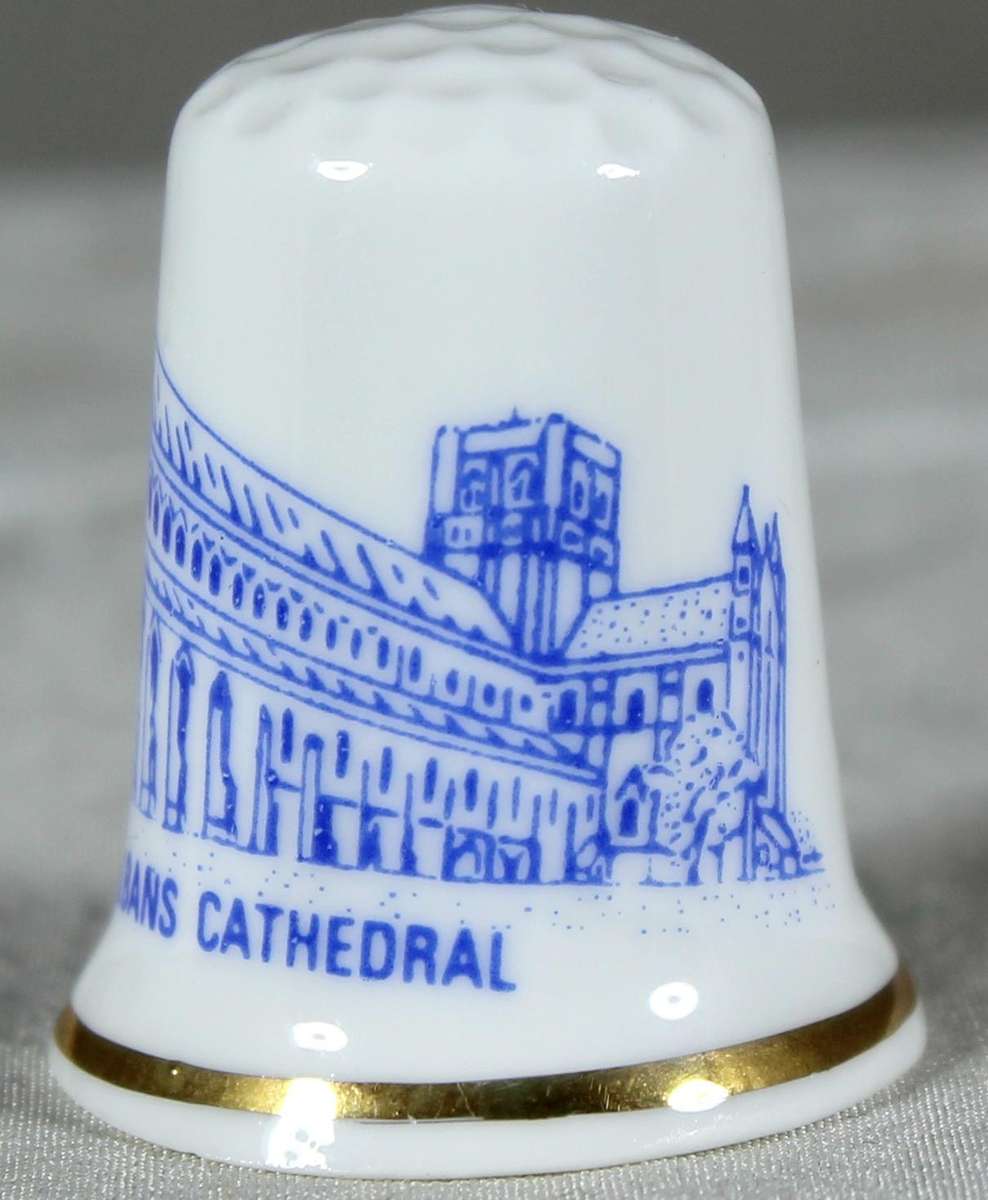 Bone China thimble - St. Albans cathedral