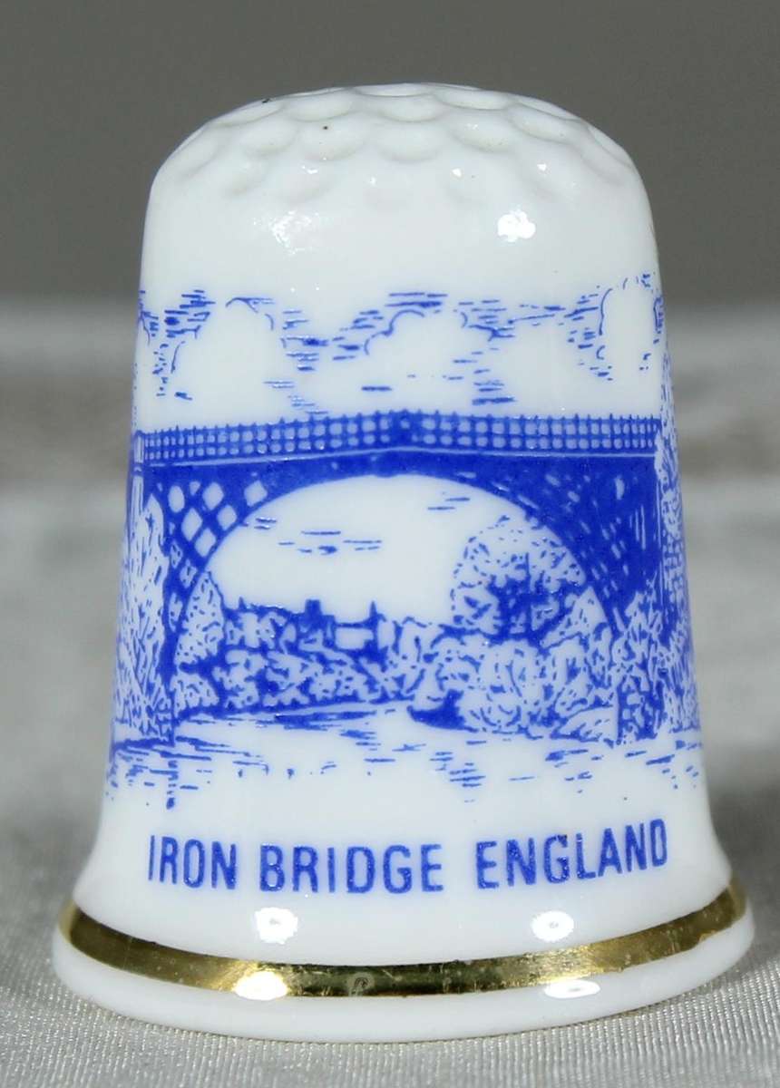 Bone China thimble - Iron bridge London
