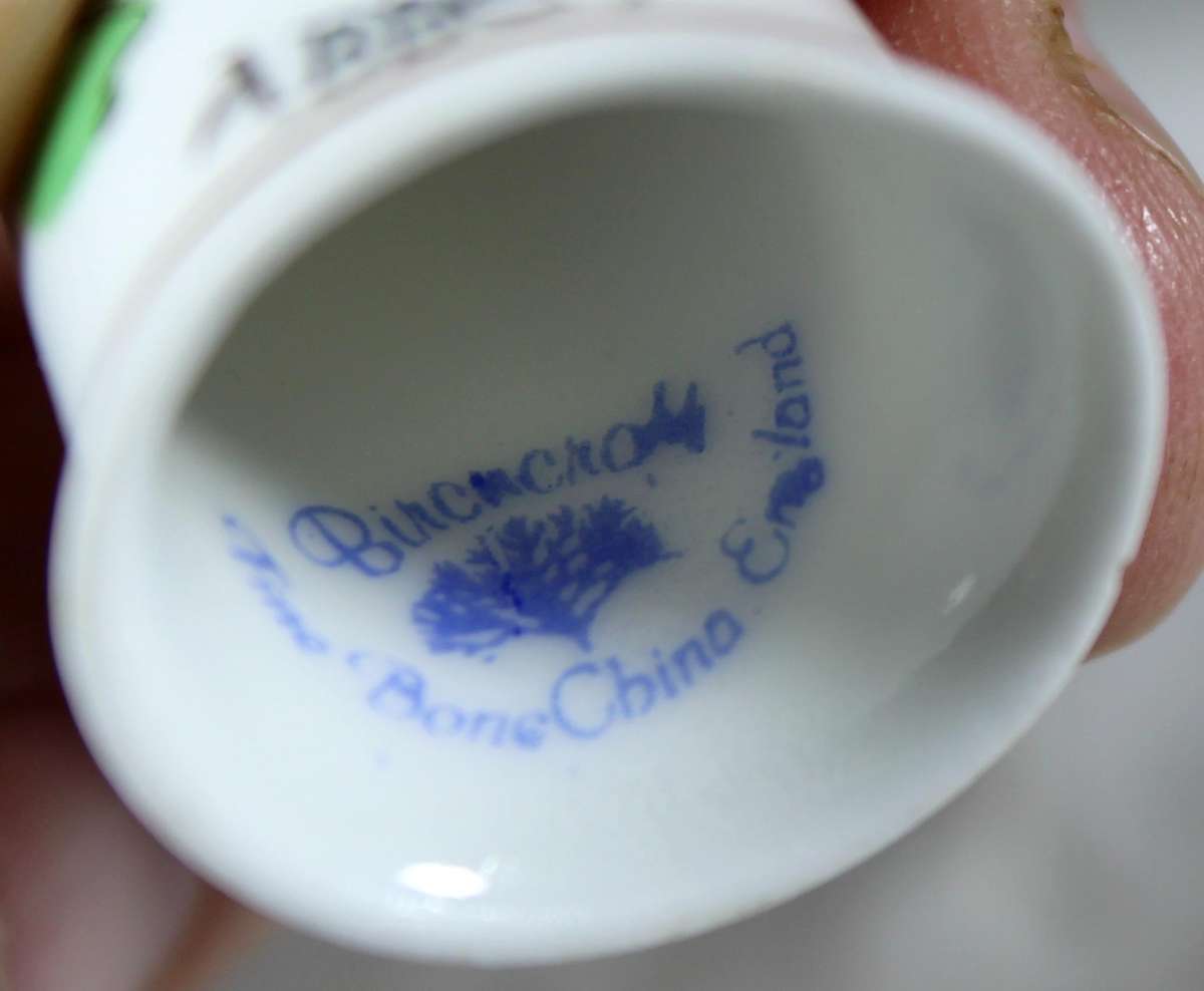 Bone China thimble - Iona Abbey - Birchcroft
