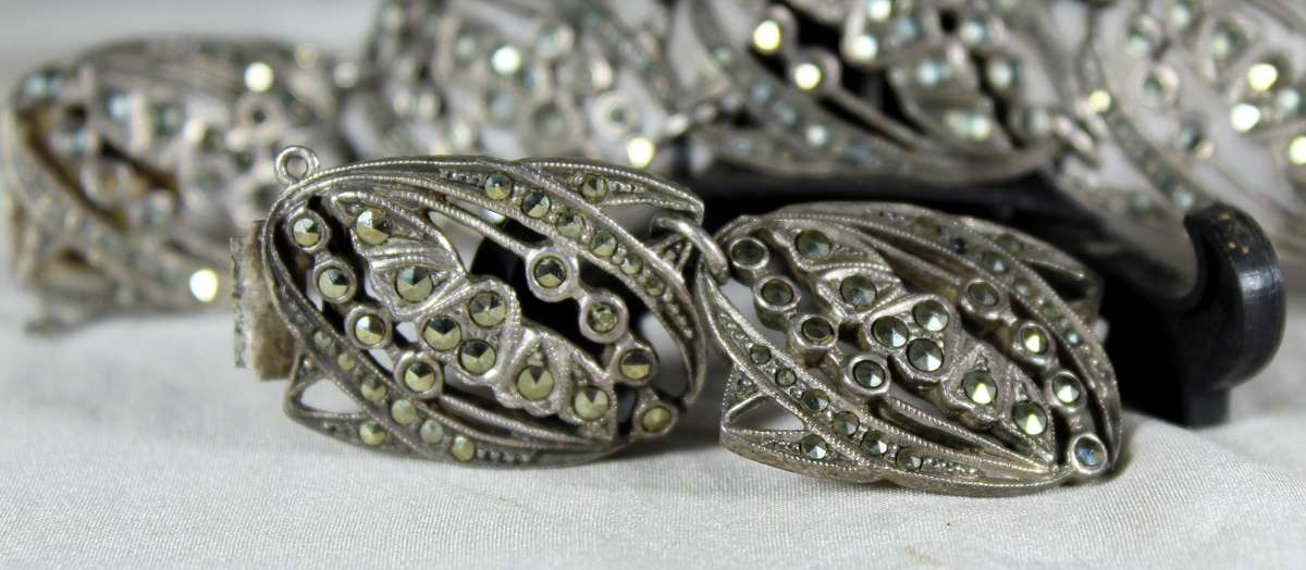 Vintage silver marcasite bracelet