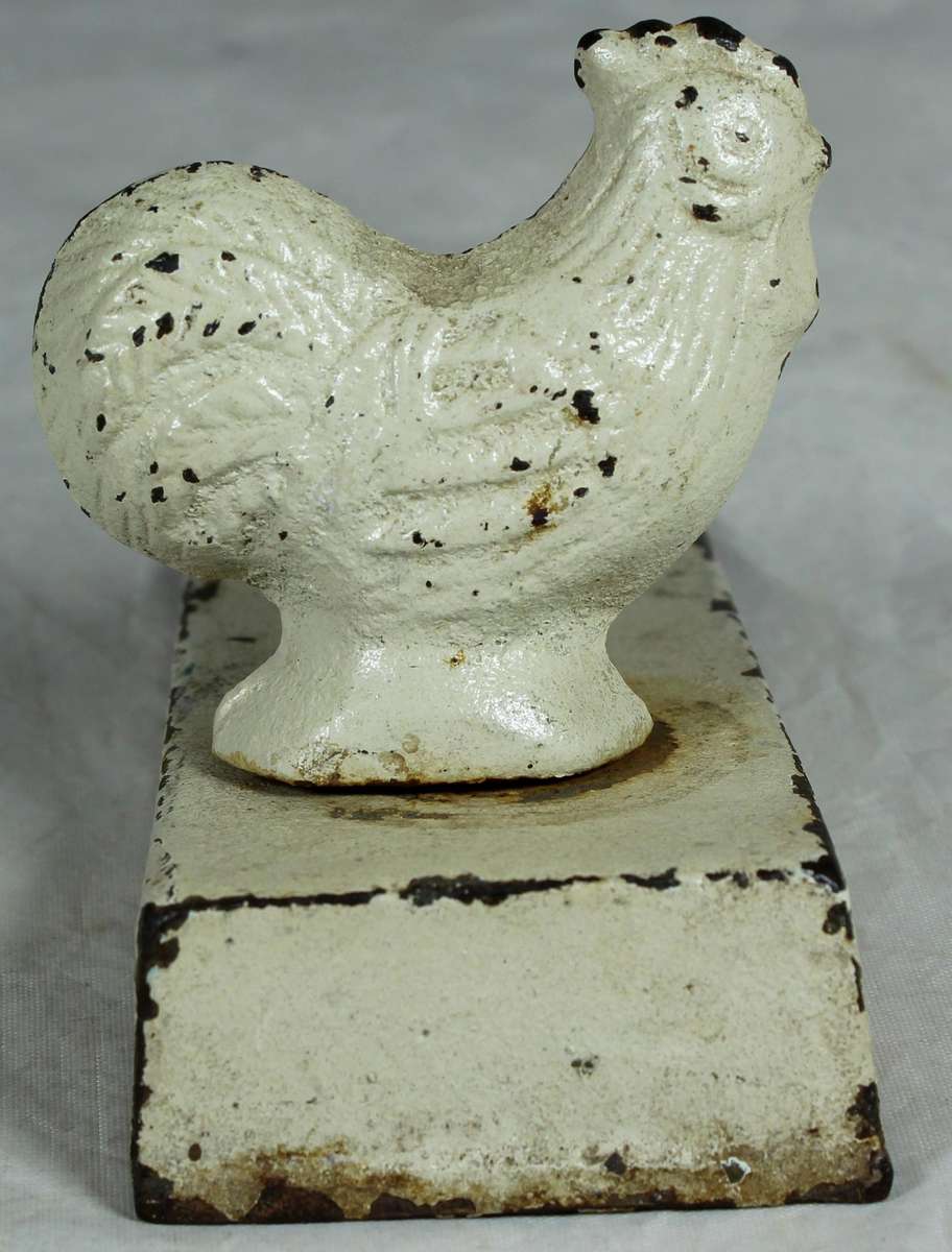 Cast iron chicken door stop
