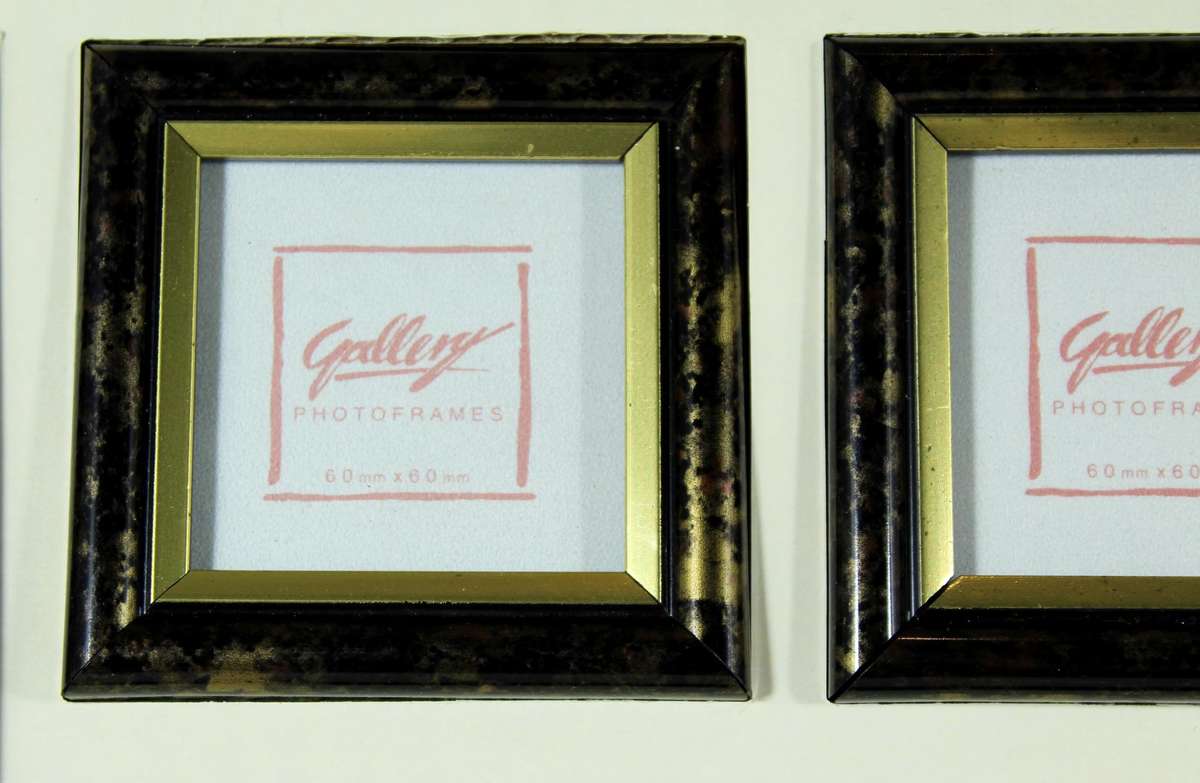 Set of seven small photo frames
