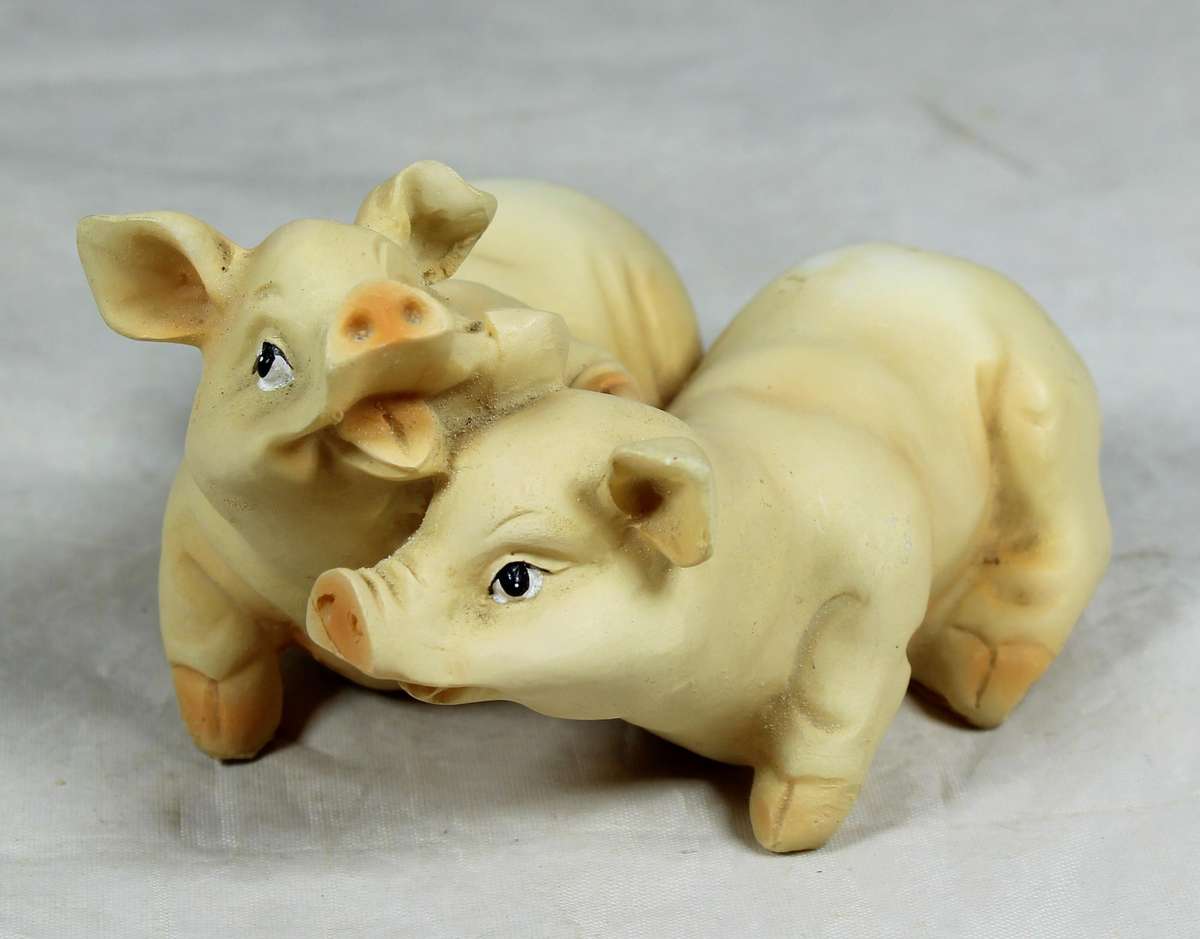 Pair of ceramic piggies
