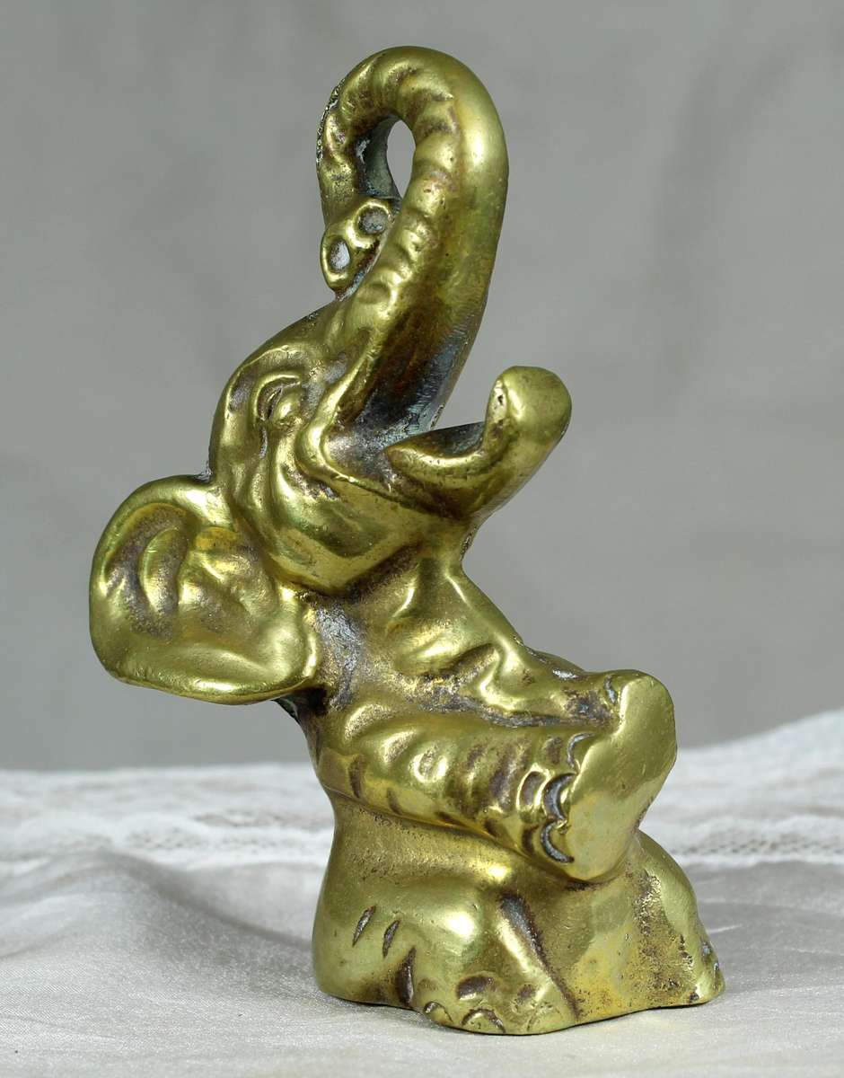 Solid English brass elephant