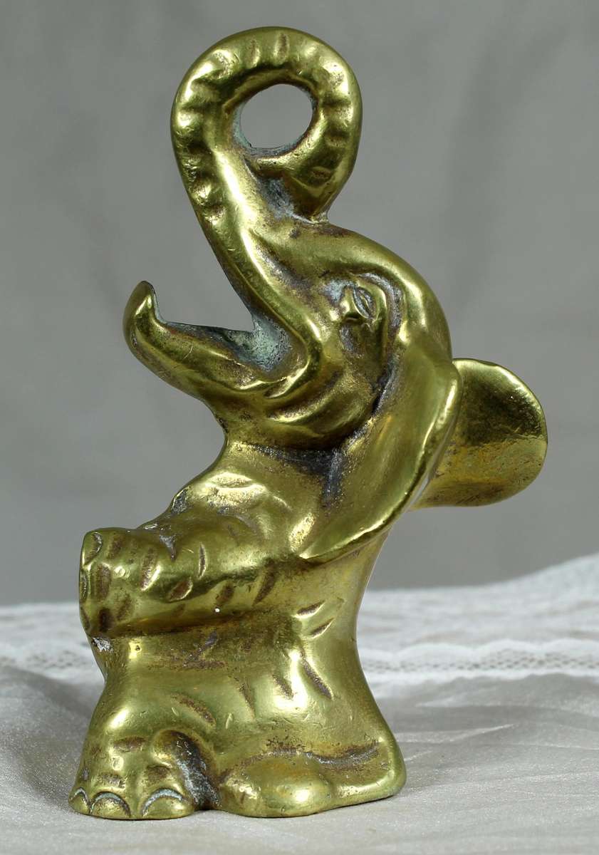 Solid English brass elephant