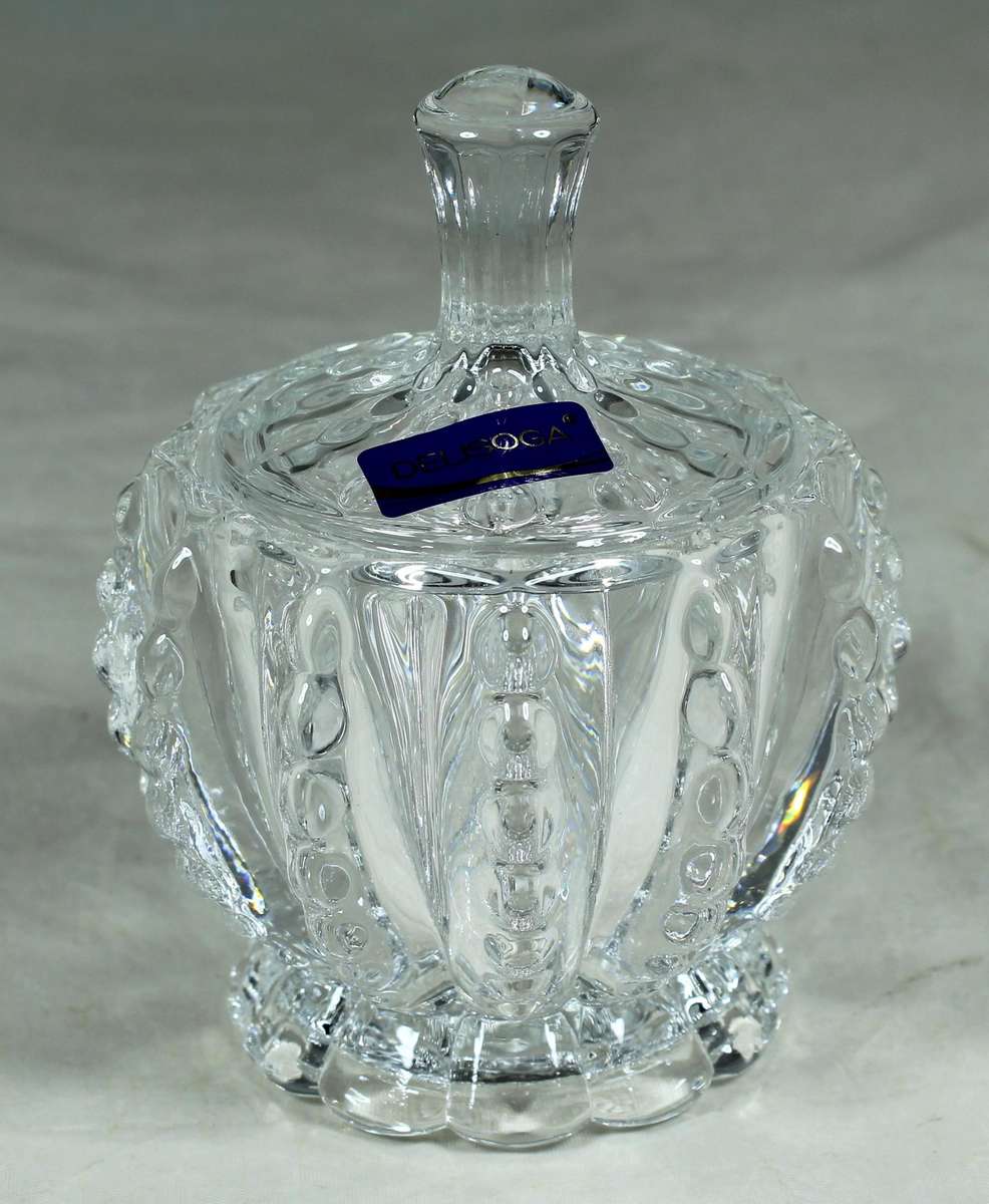 Crystal lidded container