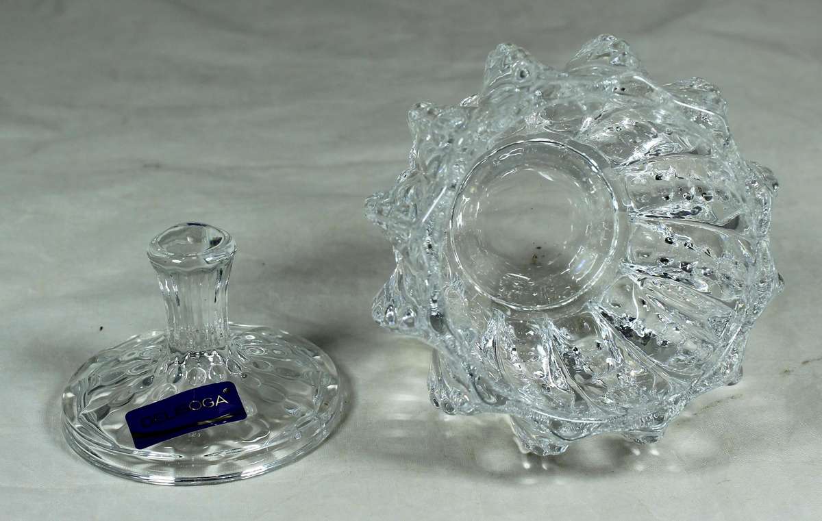 Crystal lidded container