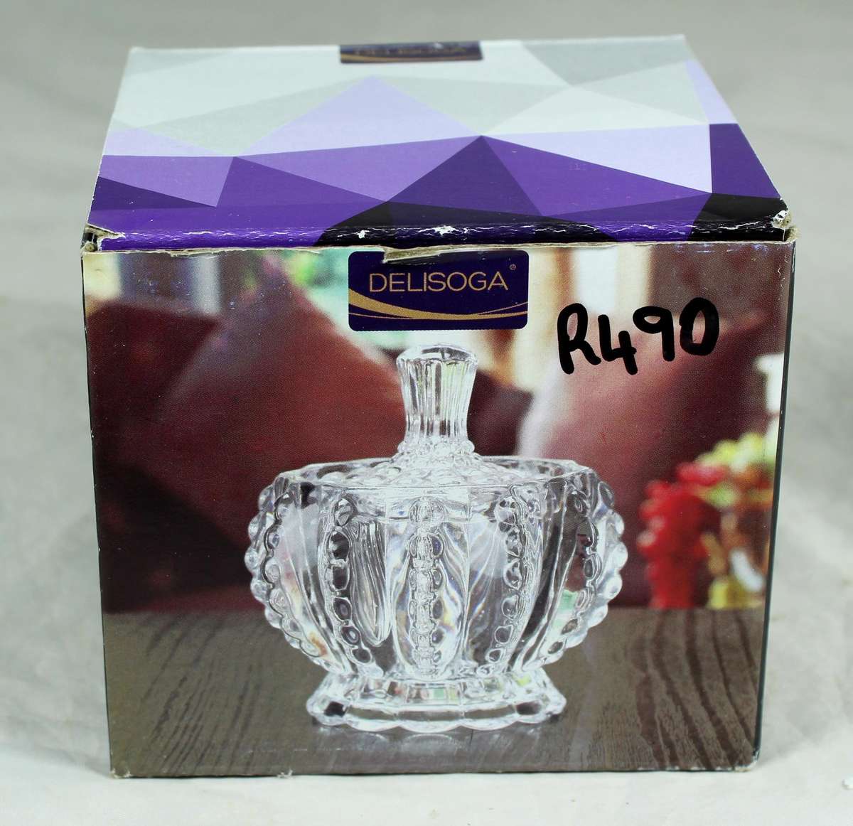 Crystal lidded container