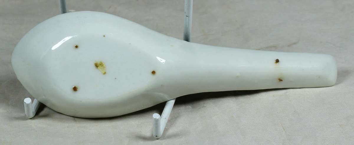 Chinese soup spoon - blue with flowers