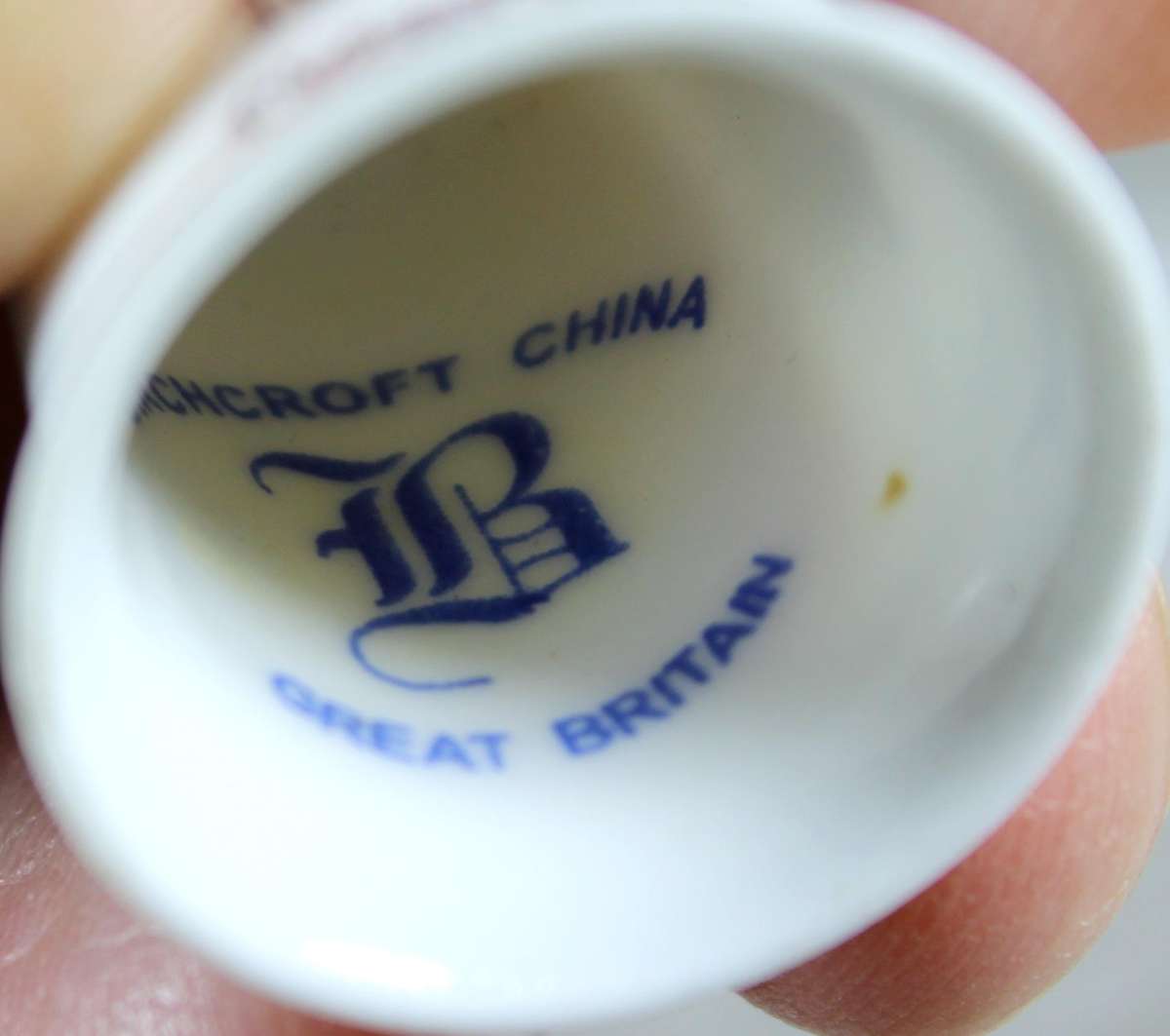 Bone China thimble - Advertising thimble - Players Navy Cut Tabacco