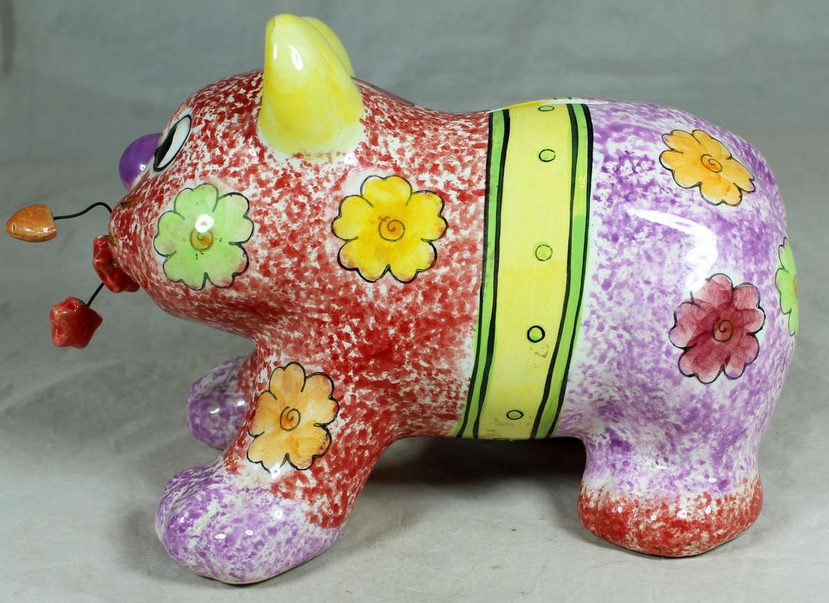 Decorative cat style piggy bank