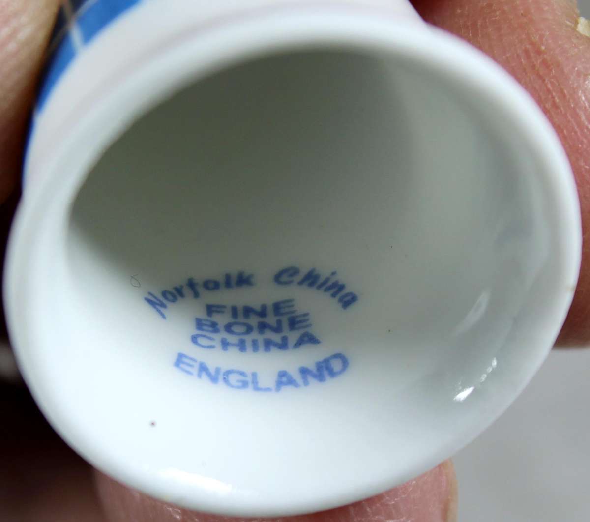 Bone China thimble - Blackpool pleasure beach - Norfolk