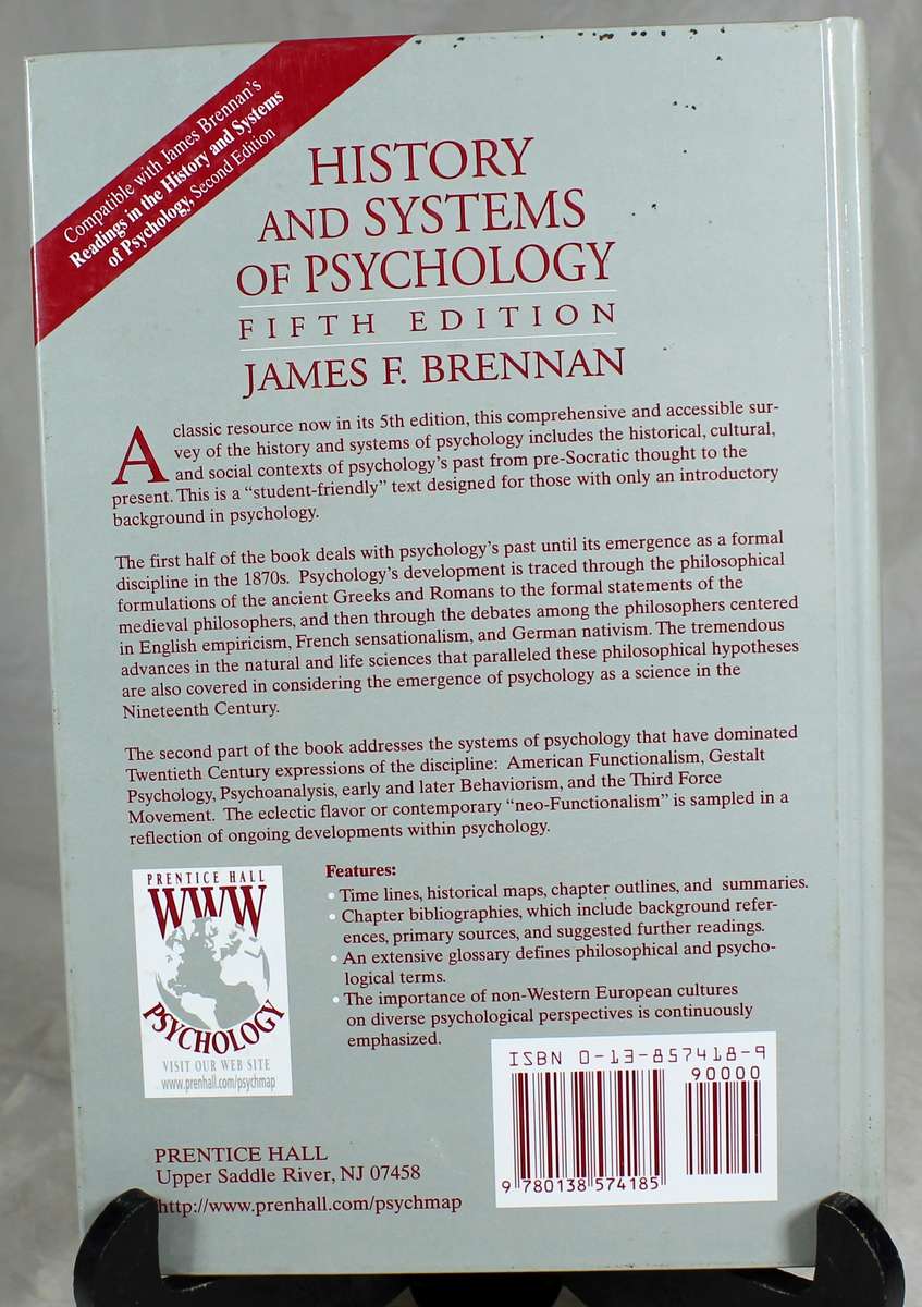 History and systems of psychology - JF Brennen