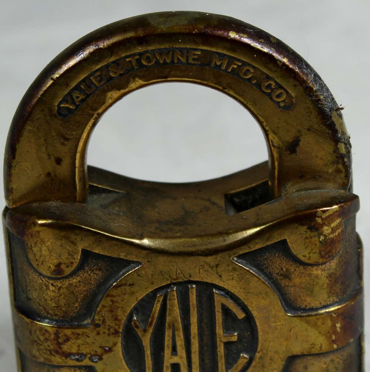 Vintage Yale brass lock with keys