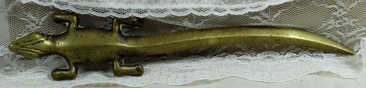 Brass ghekko envelope opener