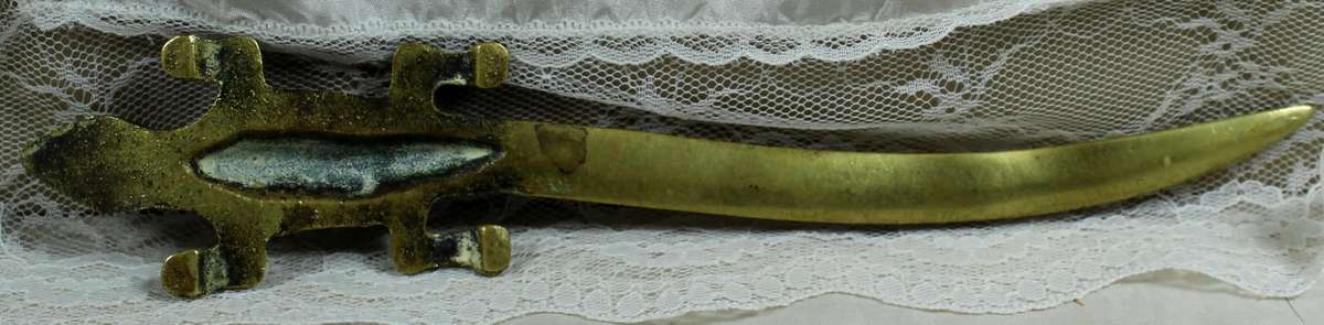 Brass ghekko envelope opener