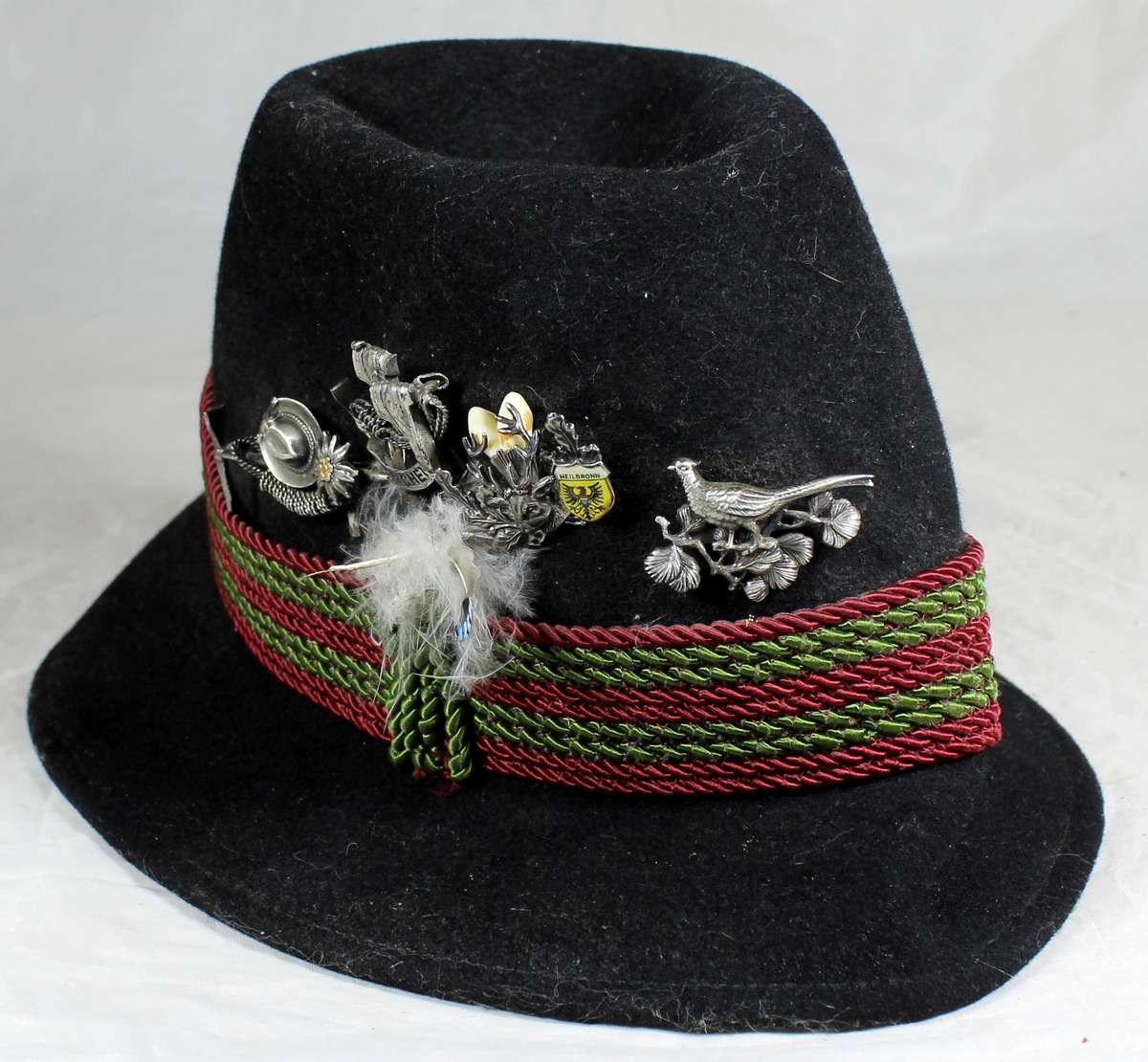German traditional hat with metal pins
