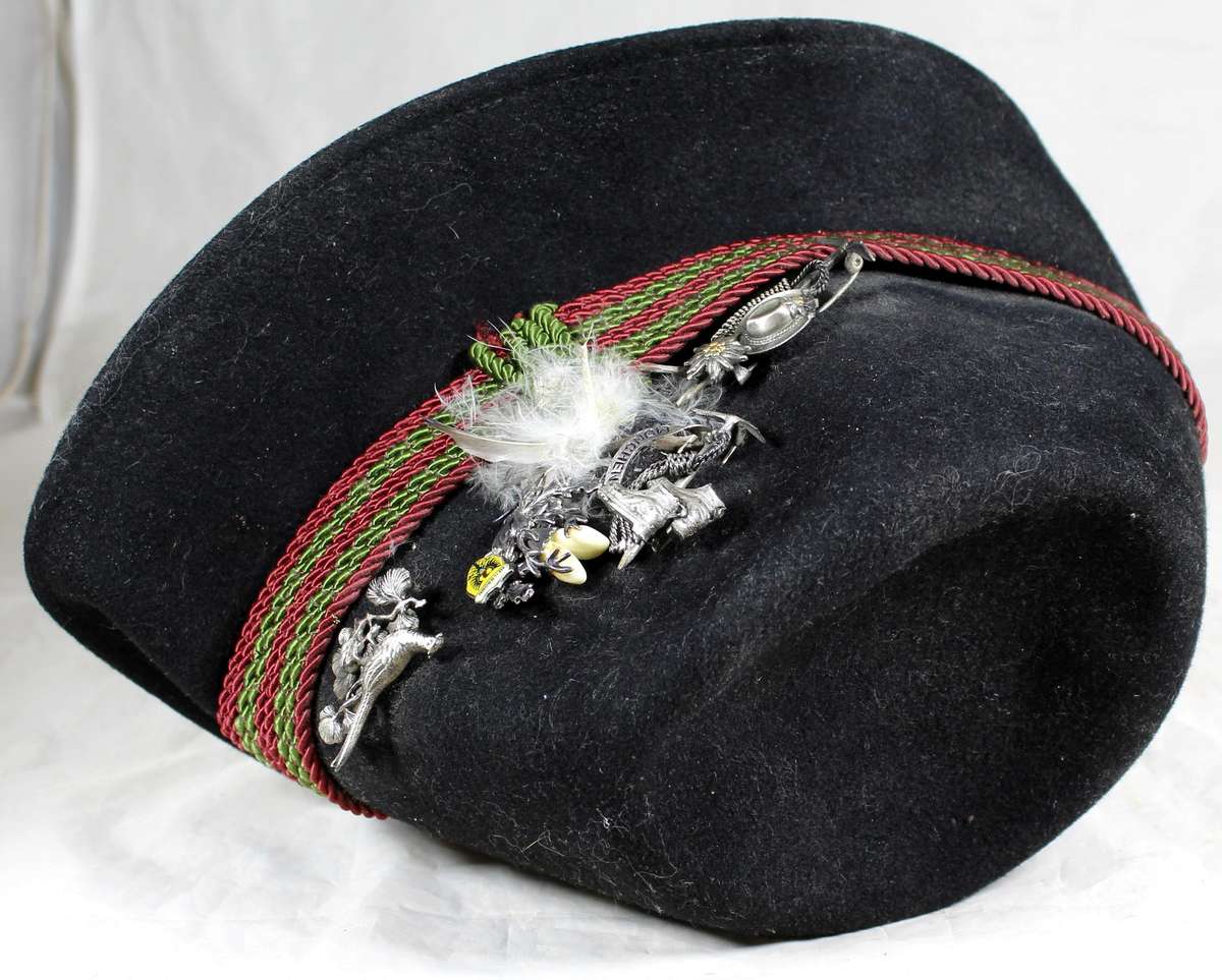 German traditional hat with metal pins