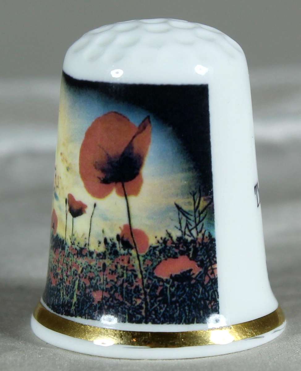 Bone China thimble - WW1 battle of Liege, Belgium