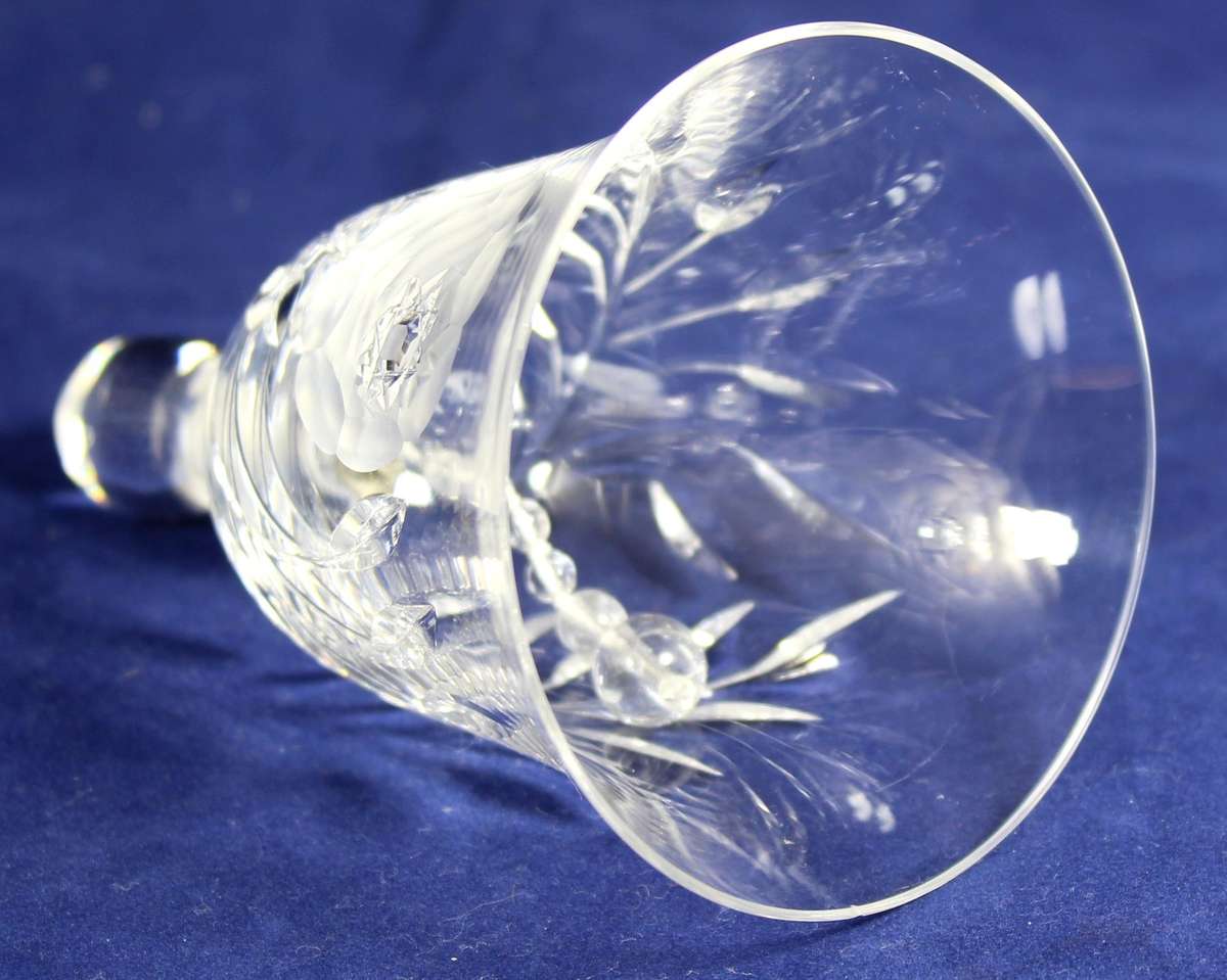 Rose cut crystal bell