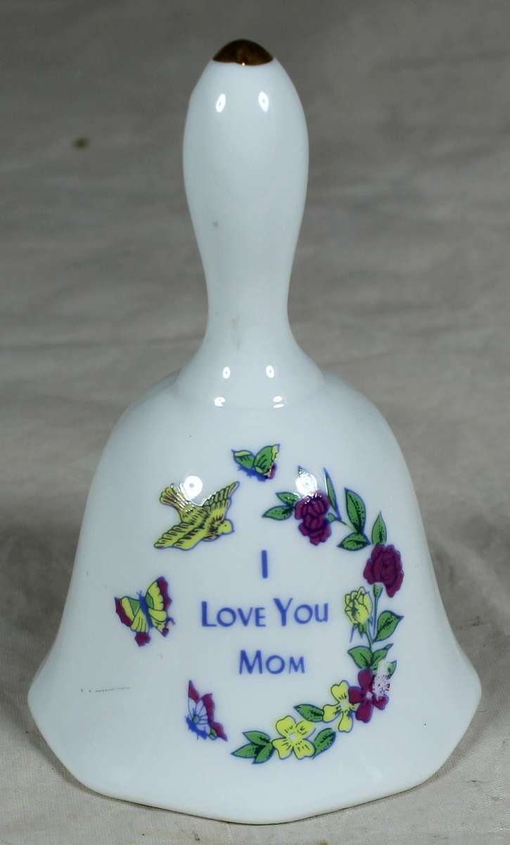 Porcelain bell - i love you mom
