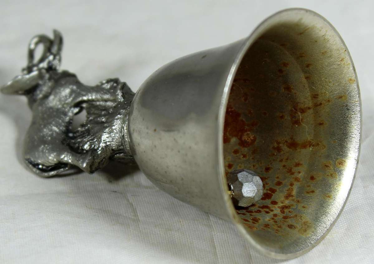 Souvenir silver plated bell - Kruger park with elephant figure