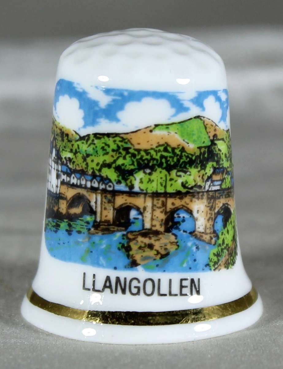 Bone China thimble - Llangollen