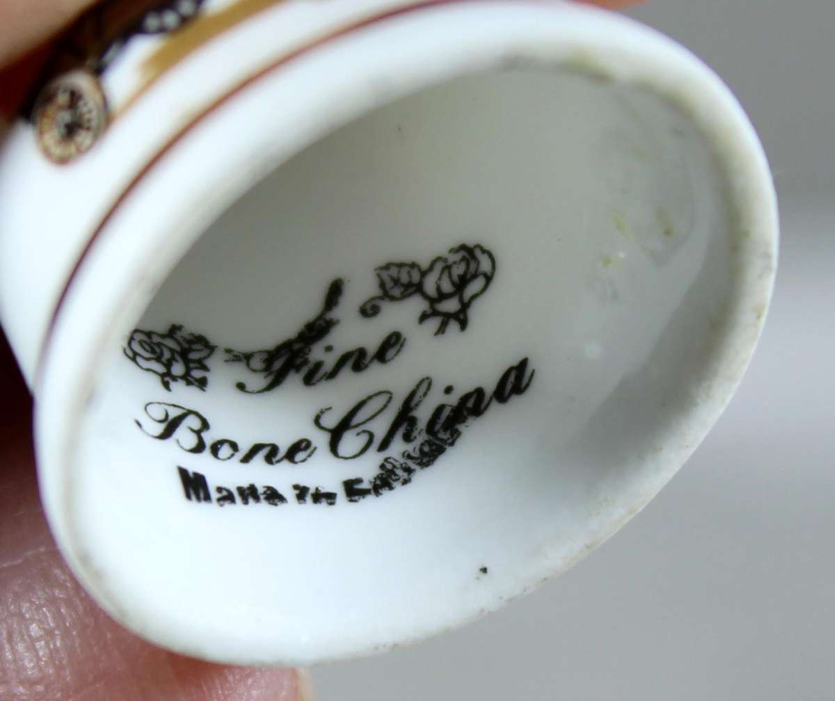 Bone China thimble - Thornycraft steam bus 1902
