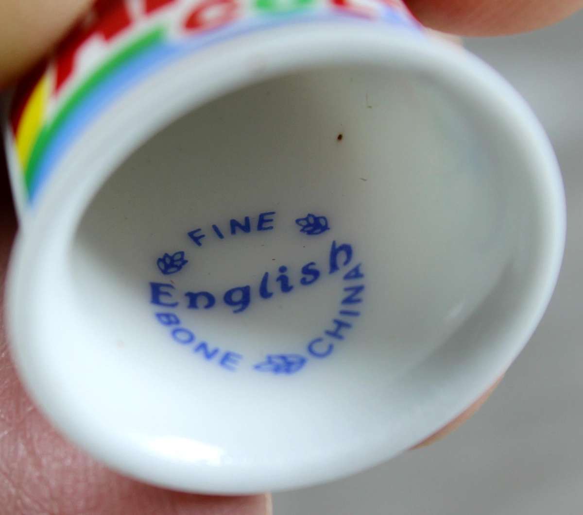 Bone China - Advertising thimble - Ariel Color