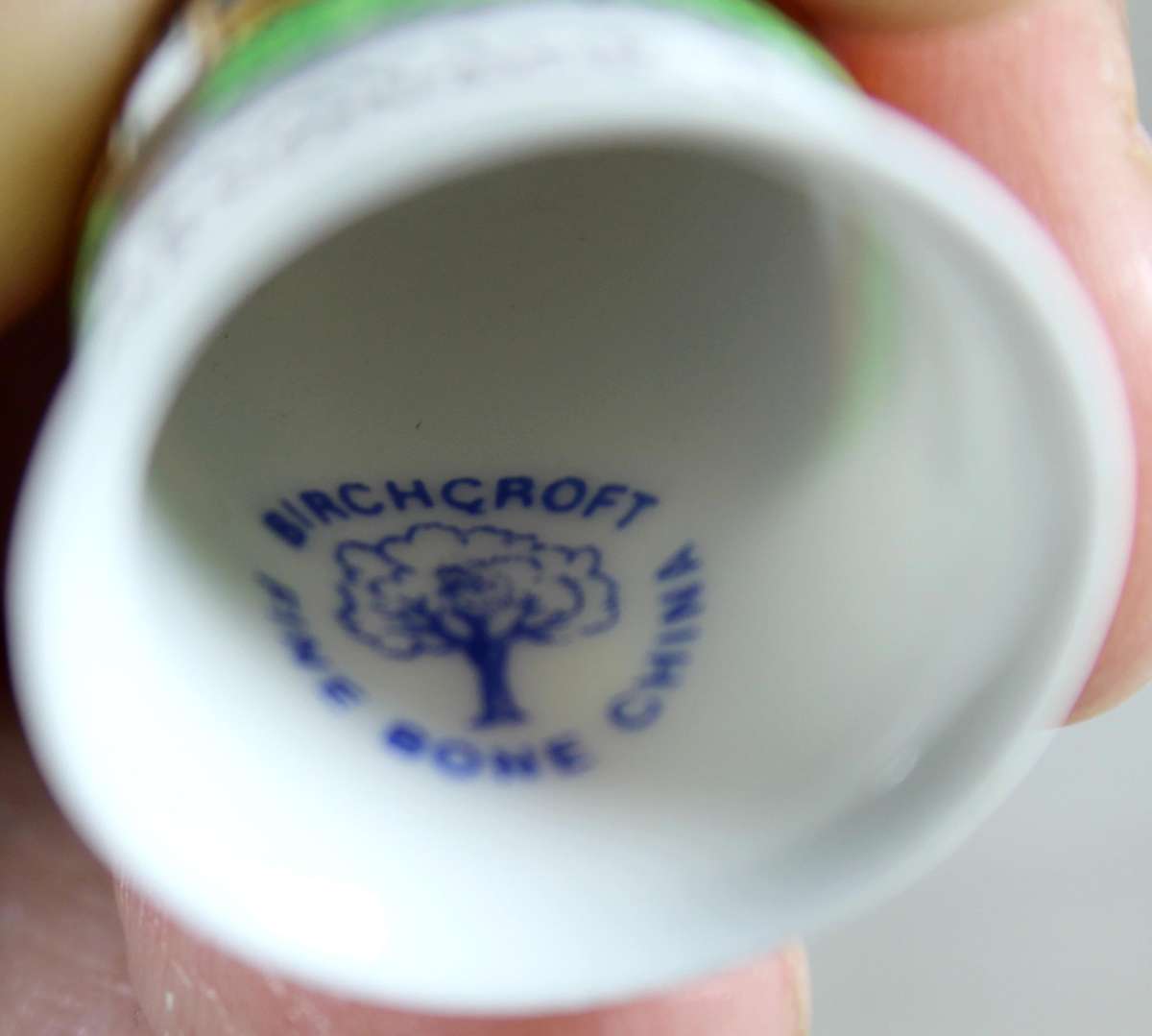 Bone China thimble - The Parsonage Haworth - Birchcroft