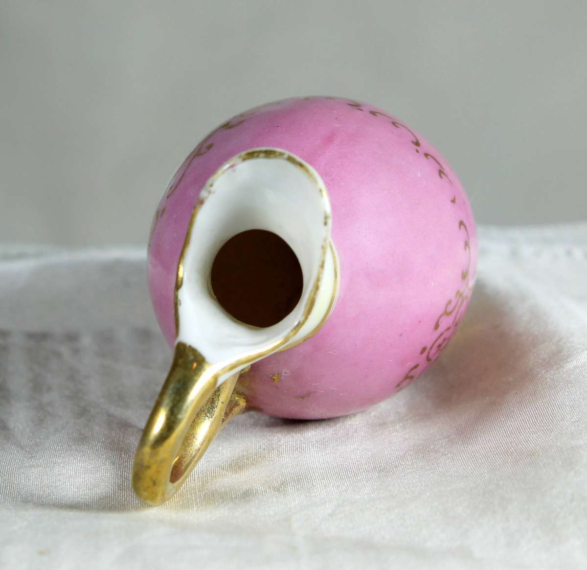 Small porcelain jug in pink
