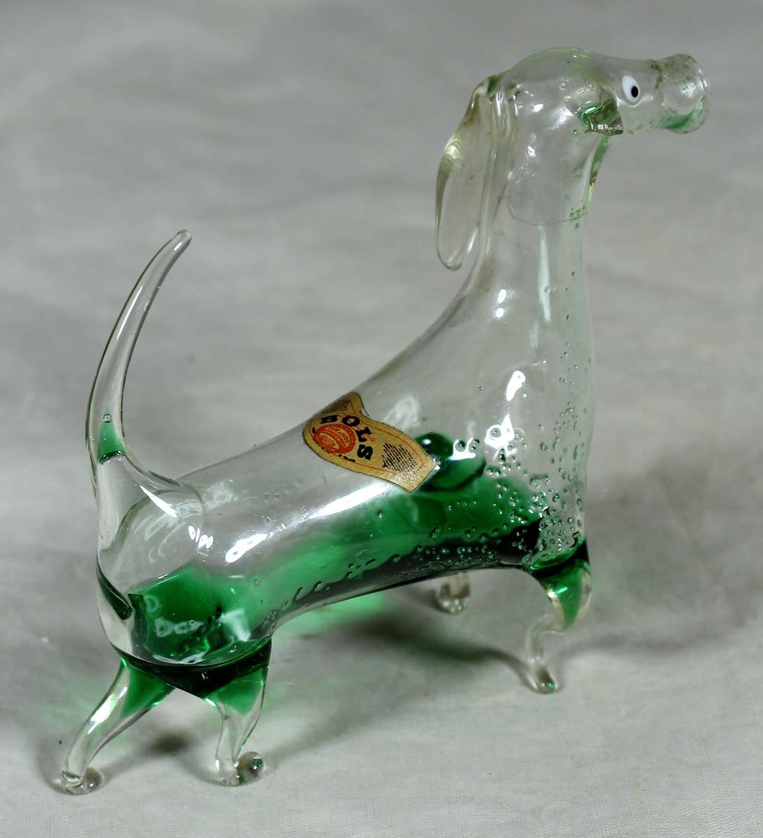 Bols - Hand blown dog liquor bottle