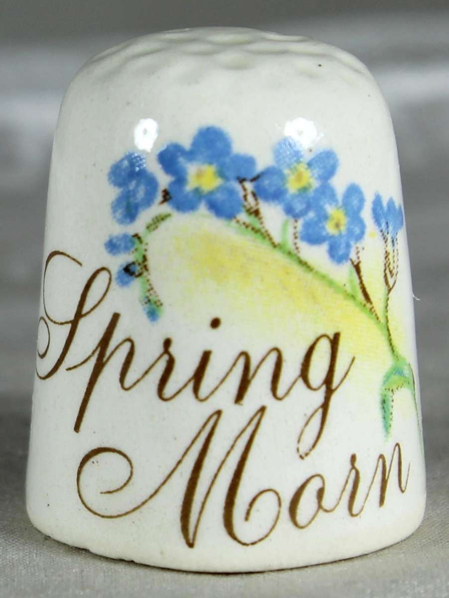 Bone China thimble - Spring Main