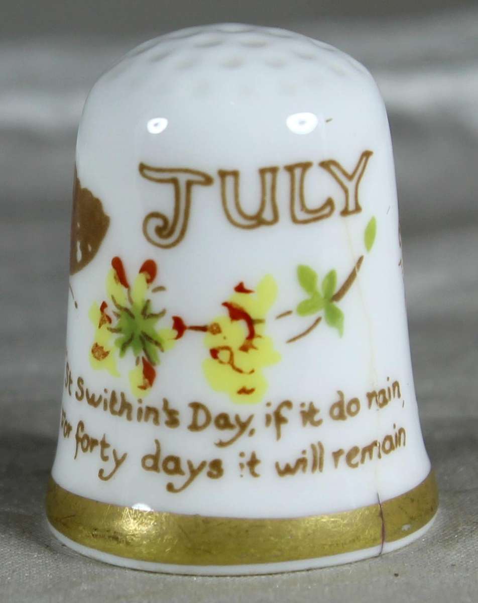 Bone China thimble - July - Caverswall