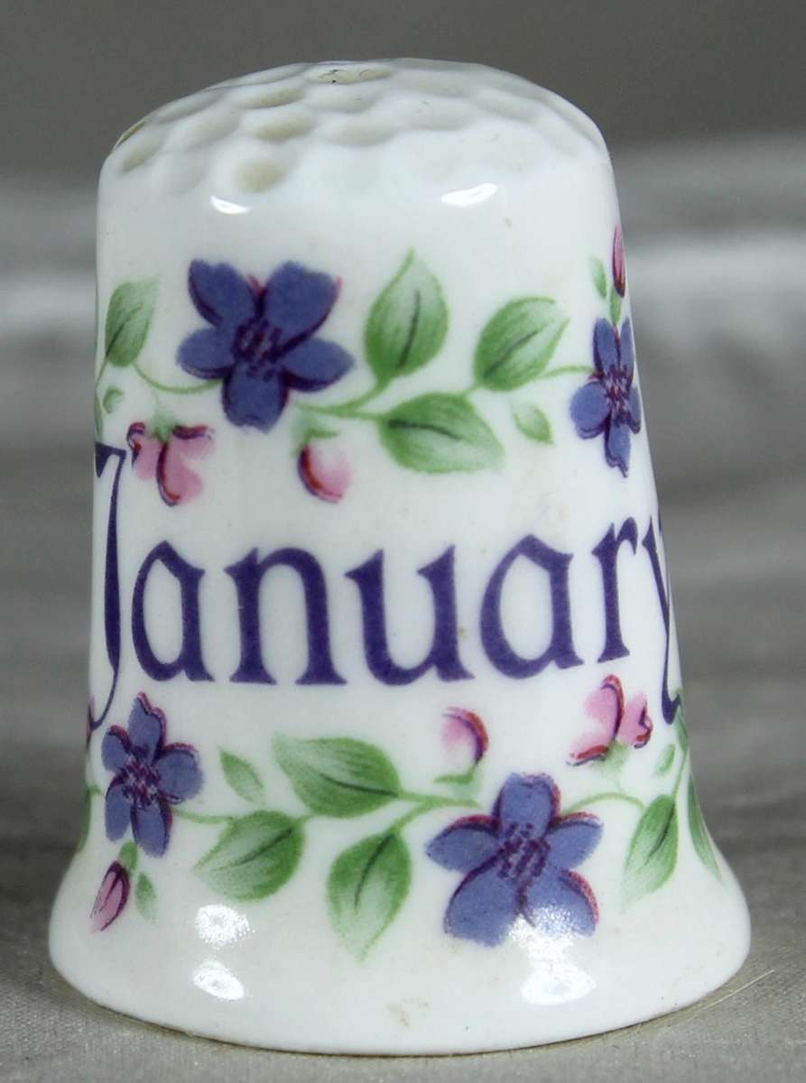 Bone China thimble - January