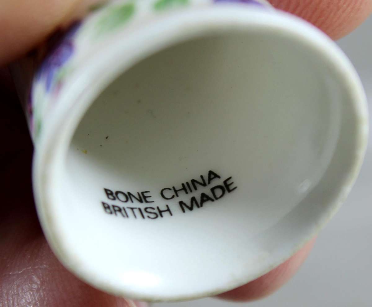 Bone China thimble - January