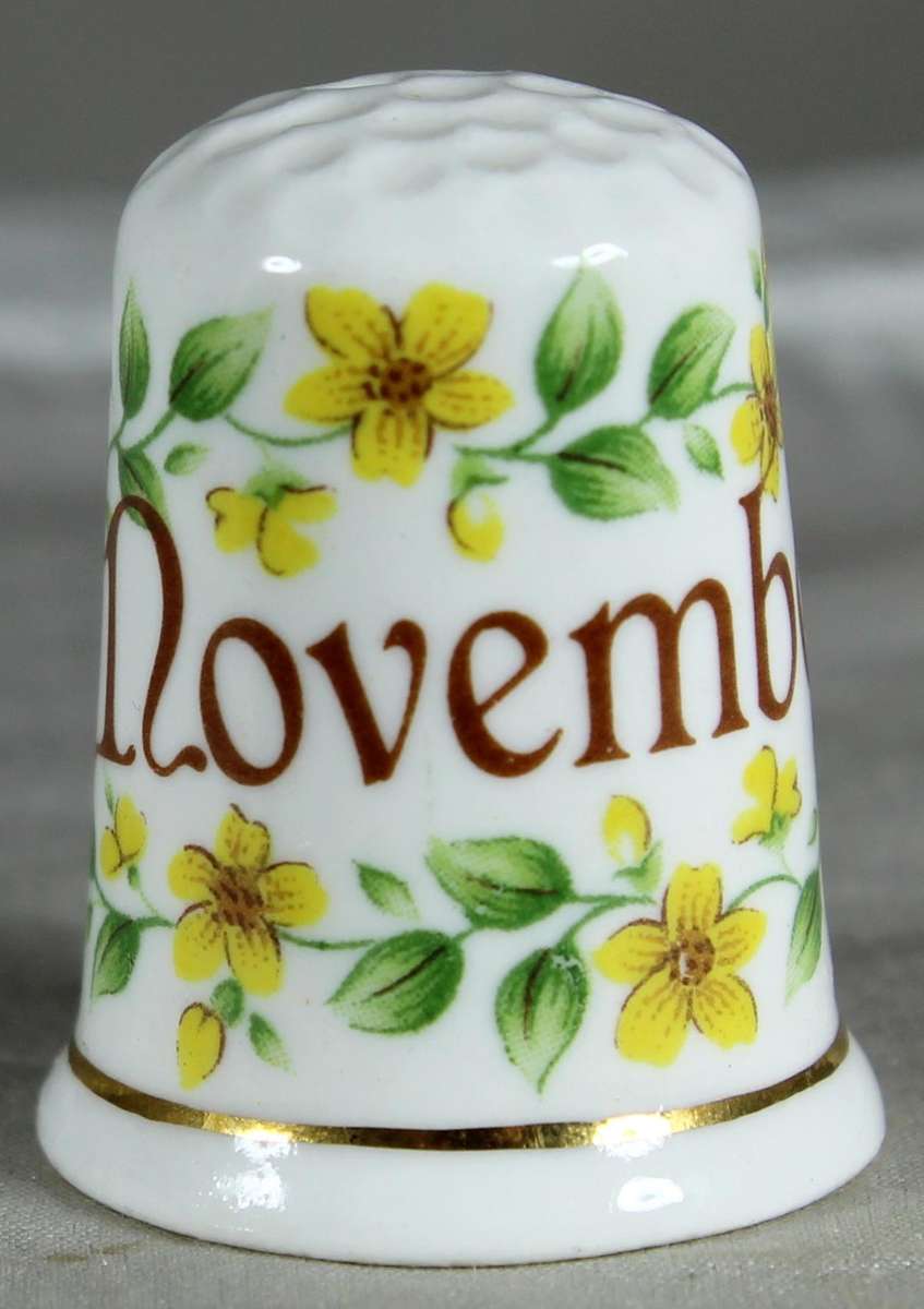 Bone China thimble - November