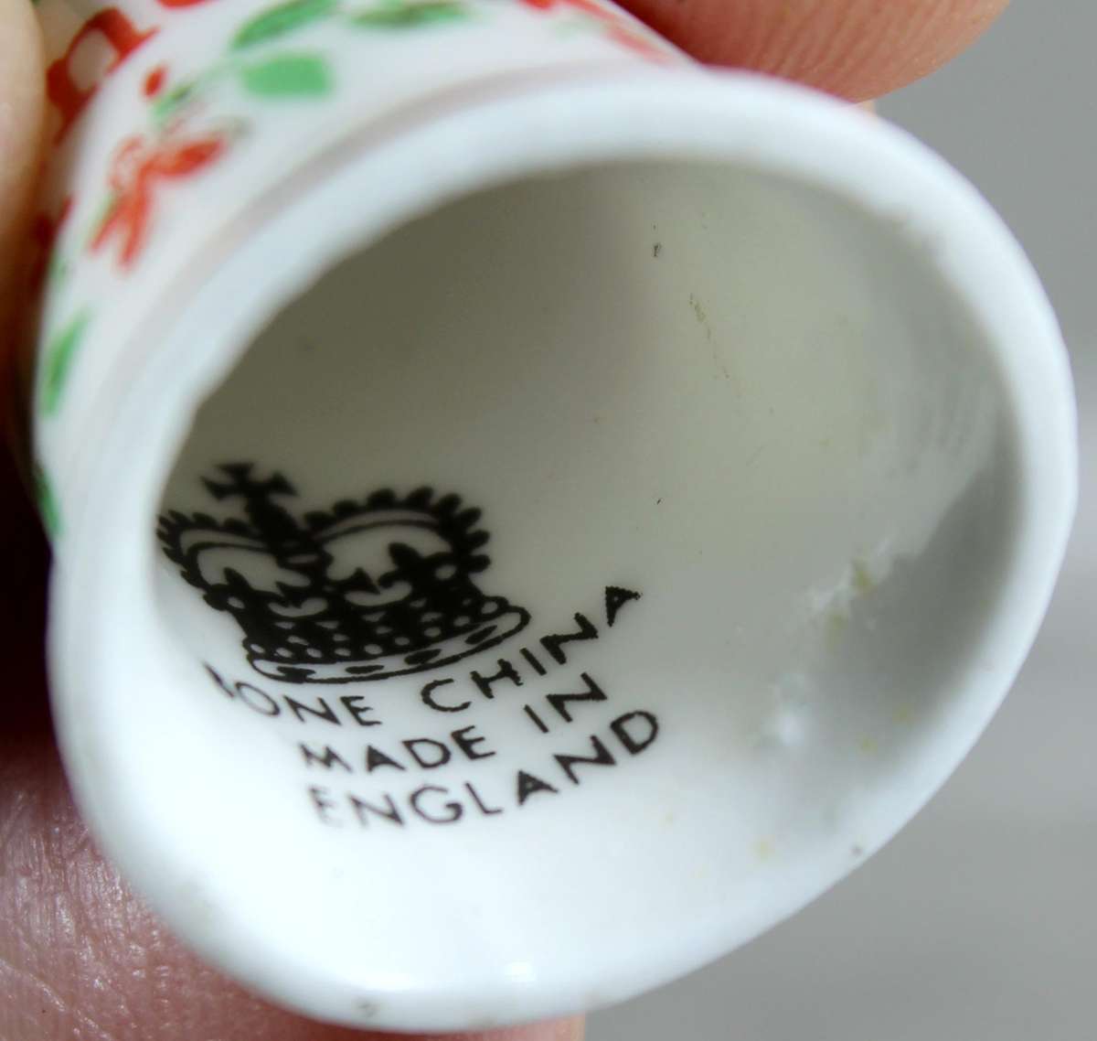 Bone China thimble - Wednesday